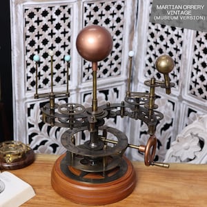 17&quot; Solar System Model Fully Functional Tellurion Celestial Gift for Astro Lovers Orrery Antique Gift
