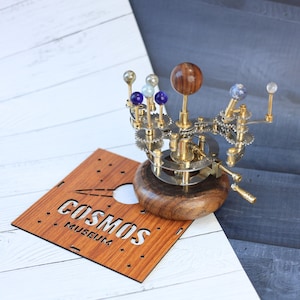 Orrery Luxury Home Décor Solar System 8&quot; Gift for Husband, Elegant Functional Décor Masterpiece