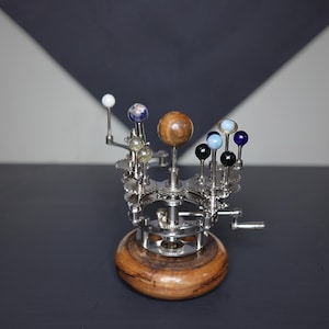 Orrery Luxury Home Décor Solar System 8&quot; Gift for Husband, Elegant Functional Décor Masterpiece