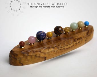 Solar System Planet Set | Brass & Gemstone Astronomy Gift Decor