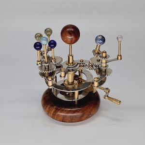 Orrery Luxury Home Décor Solar System 8&quot; Gift for Husband, Elegant Functional Décor Masterpiece
