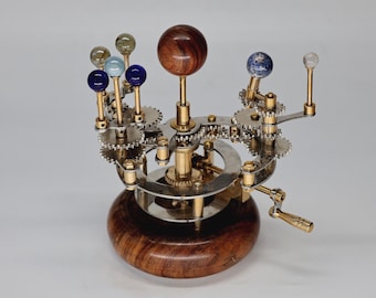 Orrery Luxury Home Décor Solar System 8&quot; Gift for Husband, Elegant Functional Décor Masterpiece