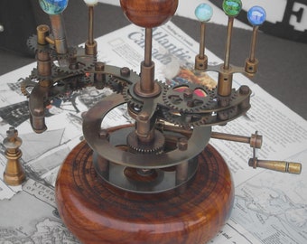 Antique Orrery Vintage Home Decor Solar System Model 11&quot; Perfect housewarming Gift, Gift for Husband, tellurion, Elegant Functional Décor