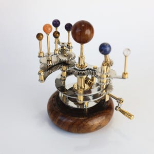 Orrery Luxury Home Décor Solar System 8&quot; Gift for Husband, Elegant Functional Décor Masterpiece