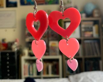 Pink Heart earrings