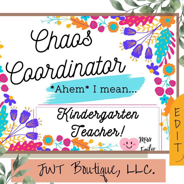 Office Sign for wall, office sign template, chaos coordinator classroom sign, office sign door, office signs funny, printable office signs
