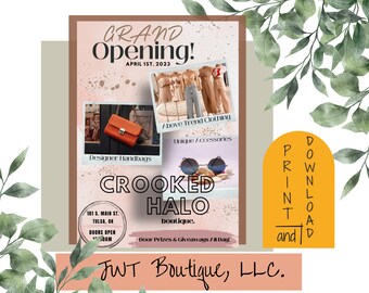 Grand opening sign for business, custom signs for businesses, small business gifts, grand opening flyer, business event, office party