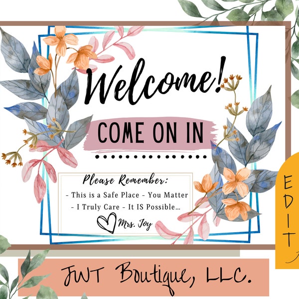 Office Sign for wall, printable office signs, gifts for teachers, home office sign for door, welcome sign classroom, printable welcome signs