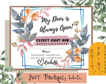 Letrero de oficina para pared, letrero de oficina, letrero de oficina personalizado, letrero de oficina para puerta, letreros de oficina divertidos, regalos de oficina, letrero de oficina imprimible,