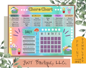 New Years cleaning schedule, chore chart templates, cleaning chart printable, family chore chart, weekly cleaning schedule, annual cleansing