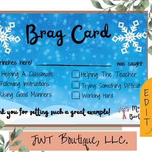 Tarjeta de alarde, tarjetas de notas para maestros, tarjetas de afirmación positiva para maestros, tarjetas de notas navideñas, comentarios para maestros, notas para administradores y consejeros