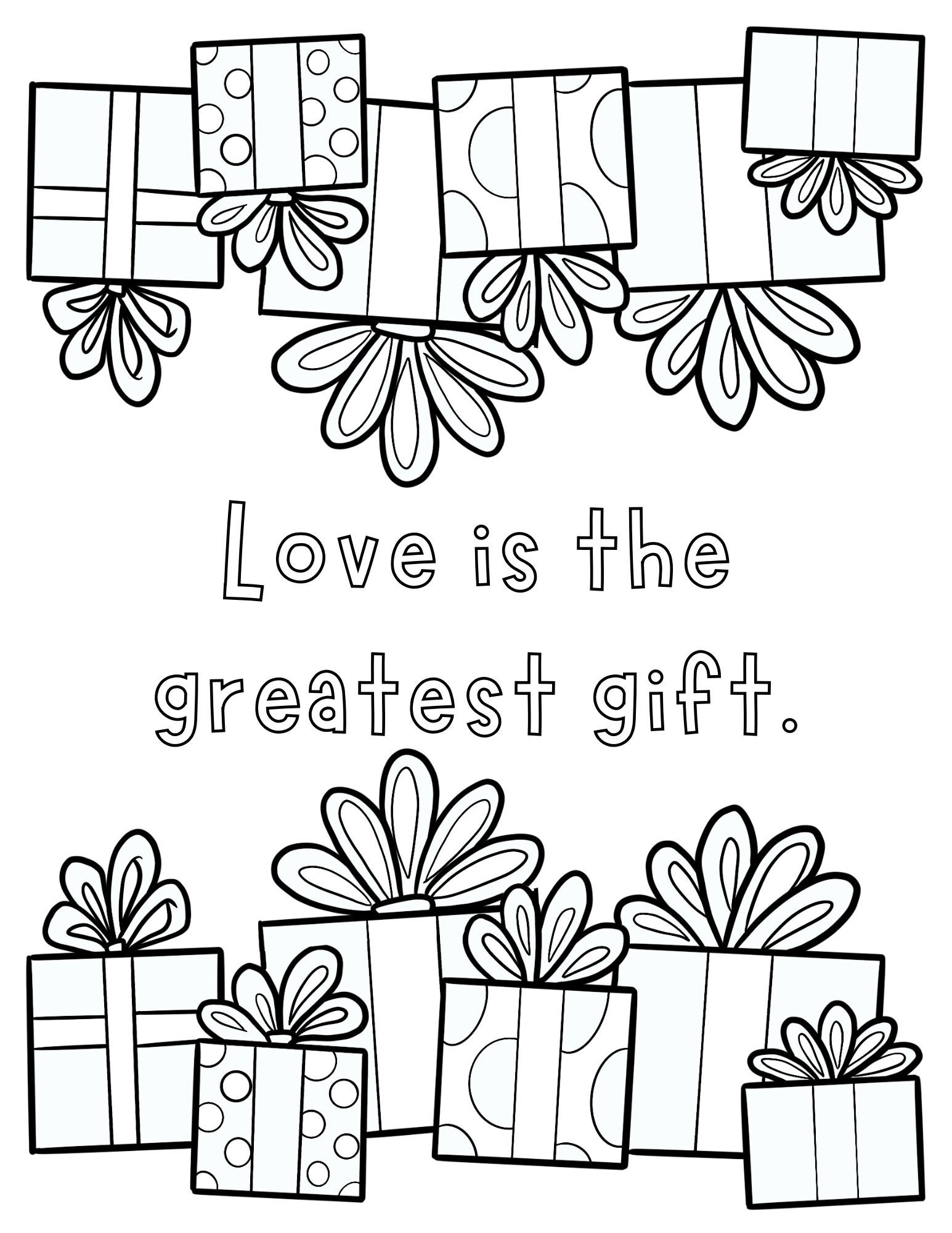 Printable Coloring Pages, Christmas Coloring Page Bundle, Printable