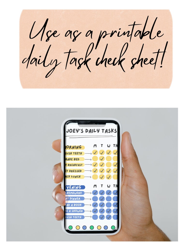 Seasonal Chore Chart Chore Chart Template Printable Chore Chart Seasonal chore chart chore chart template printable chore chart