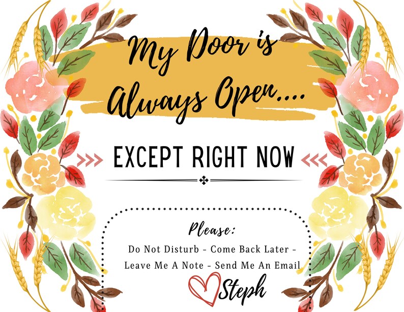 October Work Signs Office Sign for Wall, Fall Office Sign, Office Sign Custom, Office Sign ...