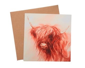 Wenskaart Highland Cow