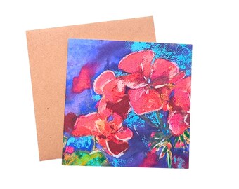 Pelargonium-wenskaart