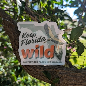 Florida Parks Aufkleber / 2.5 inch Aufkleber / Keep Florida Wild, Protect our Parks and Wildlife