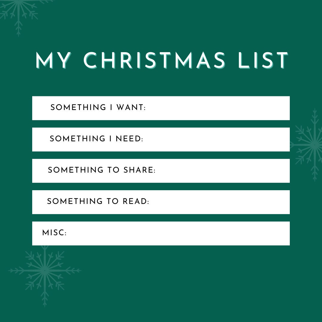 Kids Christmas List Etsy