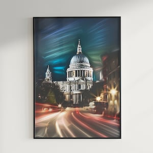 St Paul&#39;s Cathedral London Print, Digital Download Poster | Minimalist Printable Wall Art Gift | London Art Print London Wall Art Prints