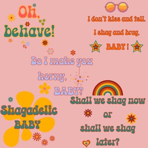 Austin Powers populäre Phrase, groovy, lustige, herunterladbare PNG-Dateien