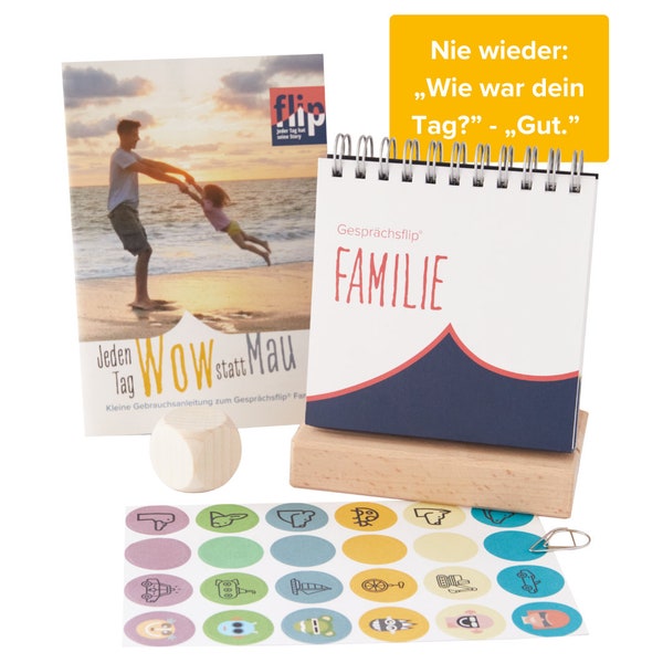 Gesprächsflip® FAMILIE - Das Ritual für mehr Gesprächsstoff | Erzählt euch mehr im Alltag | Fragen für Familien mit Kindern & Teenagern