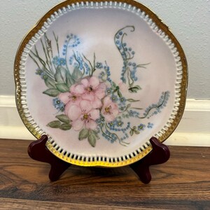 Decorative Porcelain PLATE - Gold leaf trim (CP05)