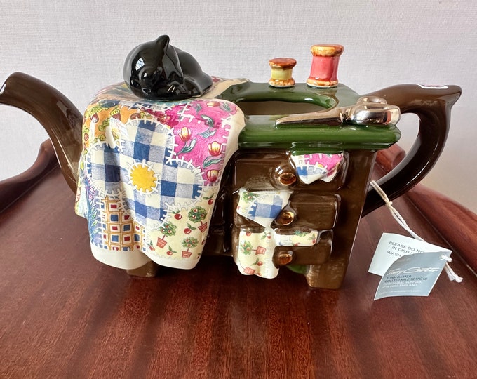 TEAPOT TONY CARTER Quilting England Hand Painted VC01 Etsy