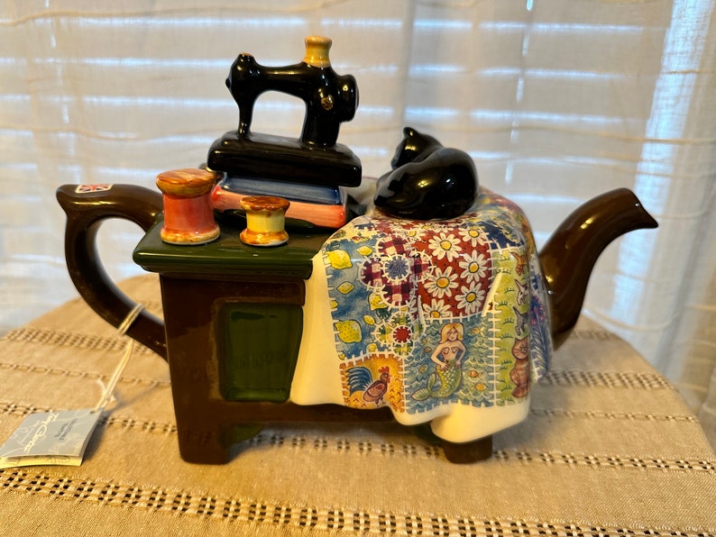 TEAPOT TONY CARTER Quilting England Hand Painted Etsy