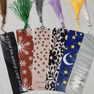 Durable Metal Bookmark! Double-sided metal book markers. Showcase your individuality!