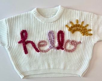 Baby and Toddler Hello Sweater