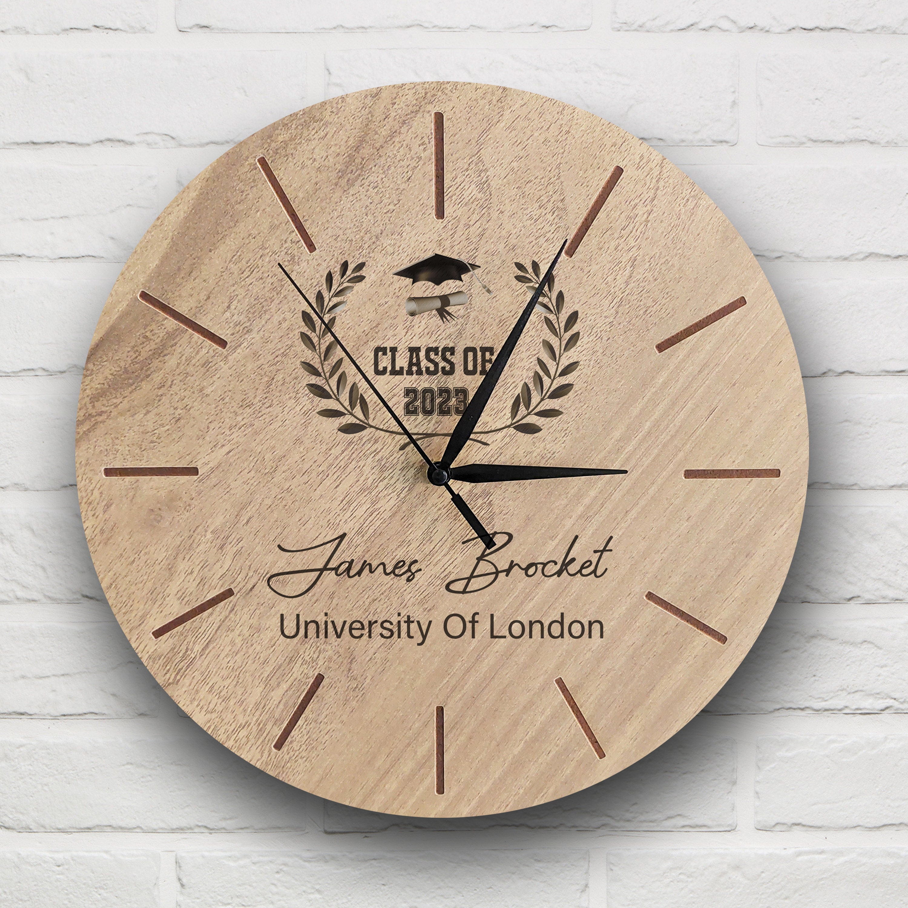 Engraved Graduation Wooden Clock / Personalized Class Gift - Etsy