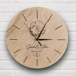 PERSONALIZED WEDDING GIFT, Customized Wedding Photo Clock, Engraved Photo Clock, Engagement Gift