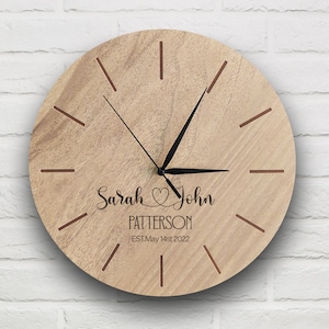 RELOJ DE PARED PERSONALIZADO, Reloj de pared personalizado, Reloj de aniversario, Decoración de pared, Regalo para parejas, Letrero familiar