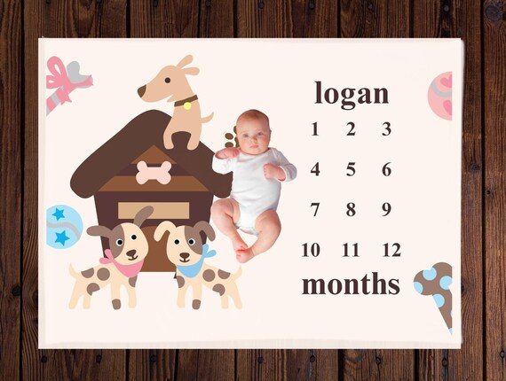 Puppy milestone blanket hotsell