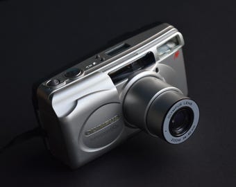 Olympus Superzoom 80G 35mm Film Point and Shoot Camera Silver Tested