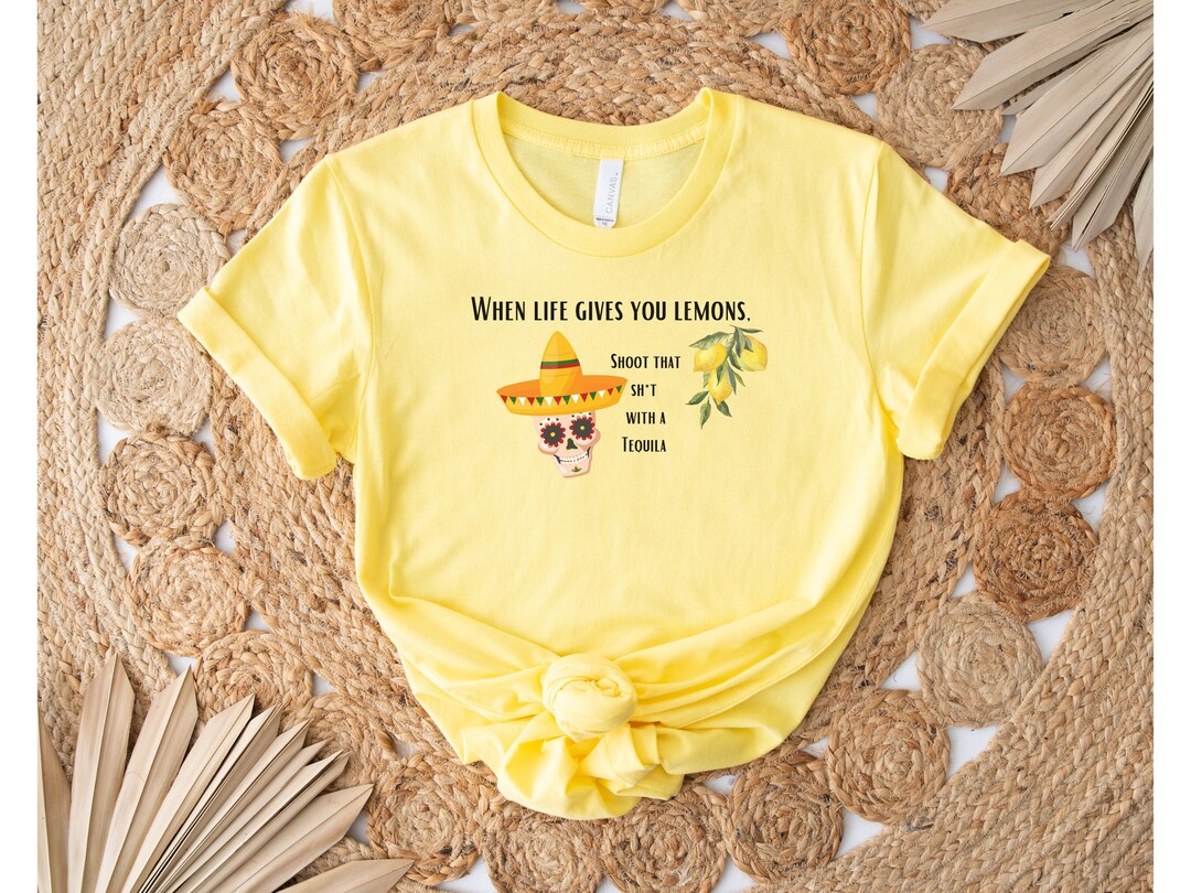 When Life Gives You Lemons Tshirt, Lemon Tee Shirt Design, Happy Lemon ...