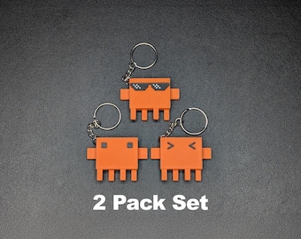 Kodningsnyckelring 2-pack, Orange Crab Lanyard Buddy för utvecklare