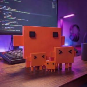 Claude Code Claw'd  | 3D Printed Figurine | Jumbo, Regular, Mini and Tiny sizes