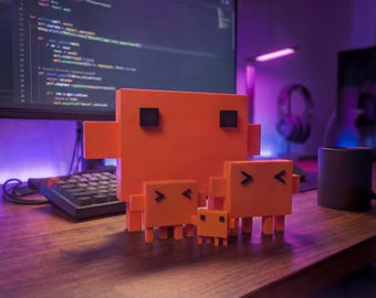 Claude Code Claw'd  | 3D Printed Figurine | Jumbo, Regular, Mini and Tiny sizes