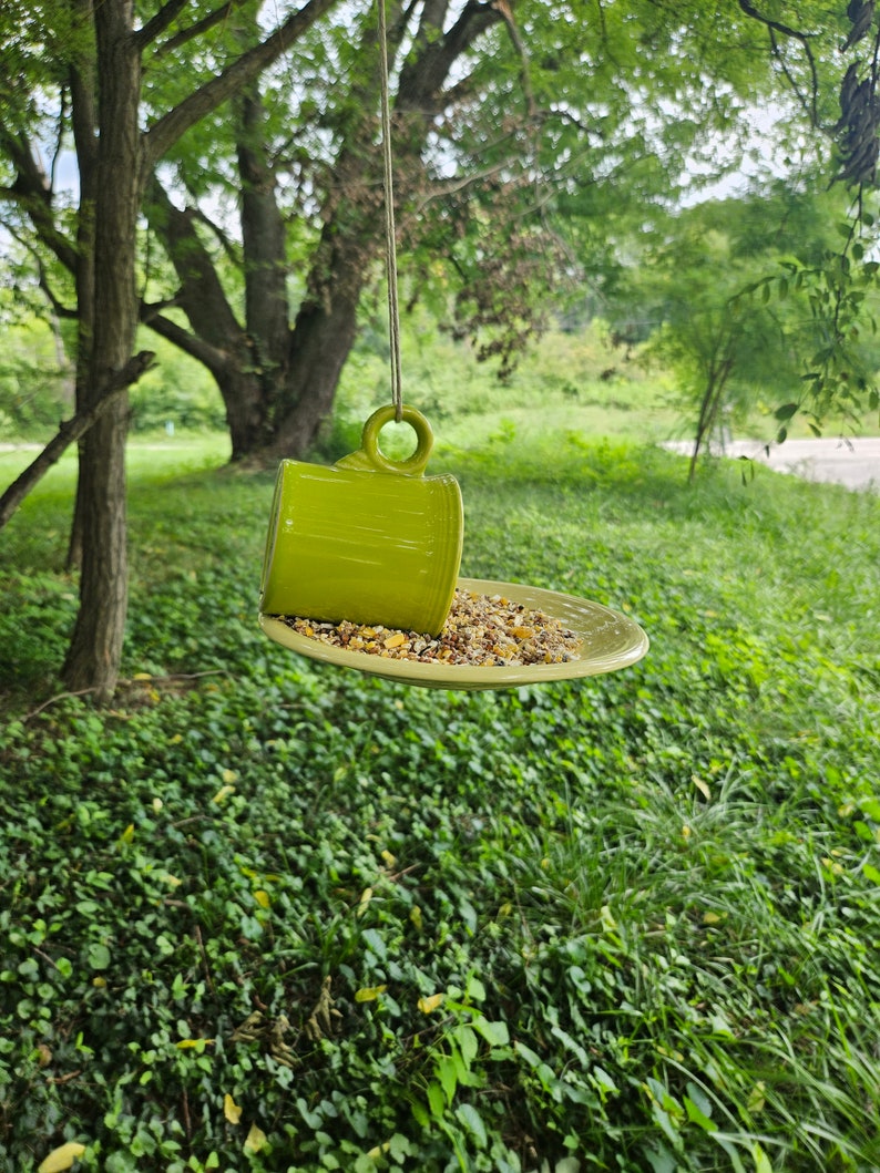 Teacup Bird Feeder Etsy
