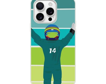 Fernando Alonso  Racing Victory Phone Case - Aston Martin Fan Present - F1 Motorsport Gift