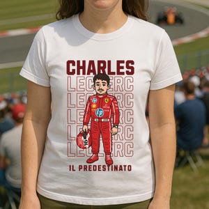 Unisex F1 Leclerc Shirt, Funny Formula 1 T Shirt, Motorsport Fan Top, Charles Leclerc Fan Tee, Jersey Cartoon  F1 Gift for Men & Women