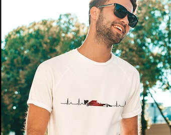 Formula 1 Heartbeat T-Shirt: Motorsport Racing Fan Apparel