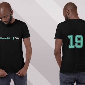 Personalized F1 Team T-Shirt - Choose your colour, Custom Driver Name and Number! Formula One Birthday Gift for Men and Women