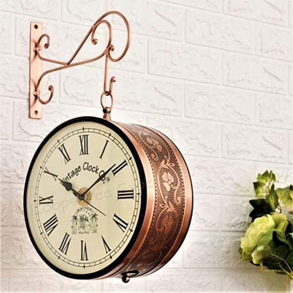 Double Sided Clock Etsy