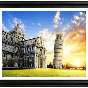 Leaning Tower of Pisa. Ready to frame 18x24&quot; print (does not include frame)