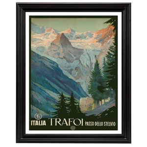 Trafoi, Italy. Ready to frame 18x24&quot; print made from a vintage poster or map (does not include frame)