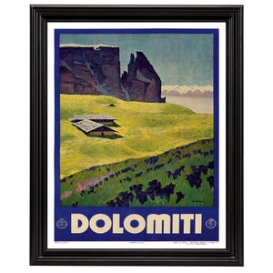 Dolomiti, Italy. Ready to frame 18x24&quot; print made from a vintage poster or map (does not include frame)