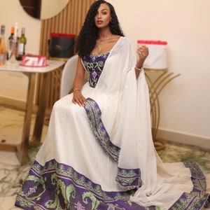 Ethiopian traditional clearance dress enku design