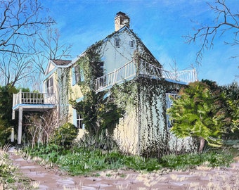 The Ivy House: Signed Fine Art Print - abandoned building, rural art, acrylic painting, giclee print